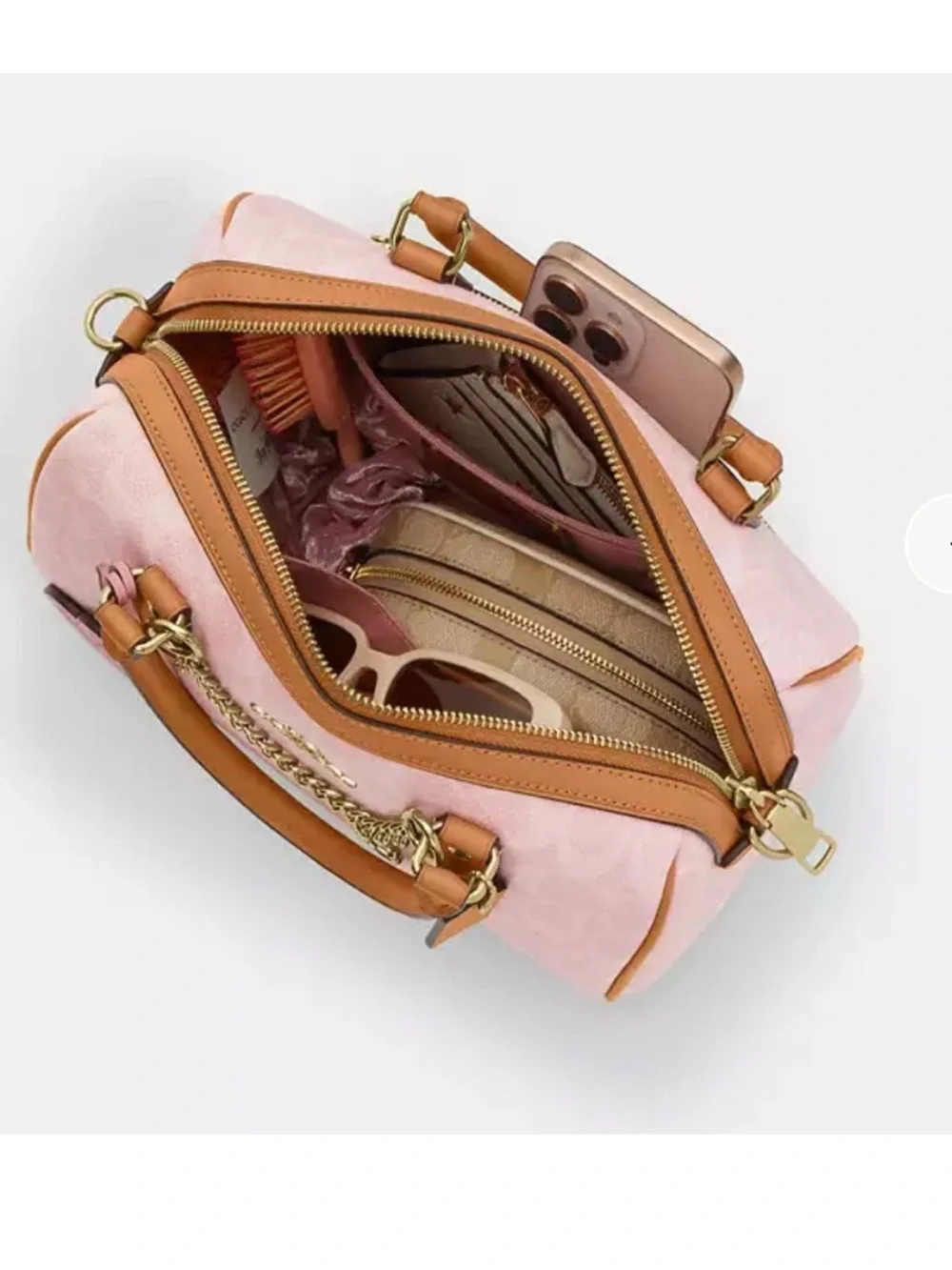 Used 100% Authentic Viral Powder Pink Medium Rowan bag